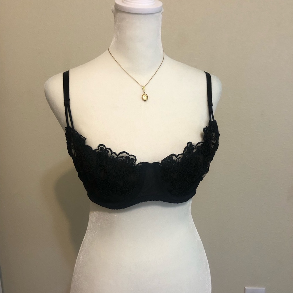 Kat The Label- Colette Underwire Bra in Black-Size L